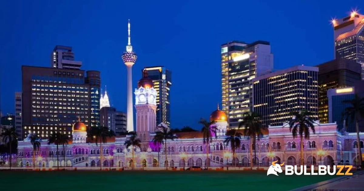 Kuala Lumpur city lights at night as Bursa KLCI plunges to 1644
