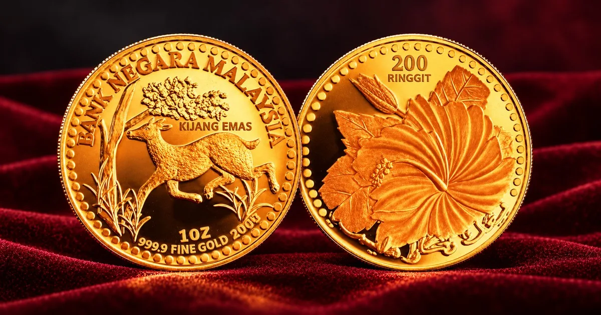 Malaysia gold price 15 October update illustrated by Kijang Emas one-ounce coins