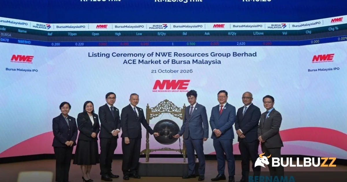 NWE Resources IPO listing ceremony at Bursa Malaysia after its shares opened 10 percent higher